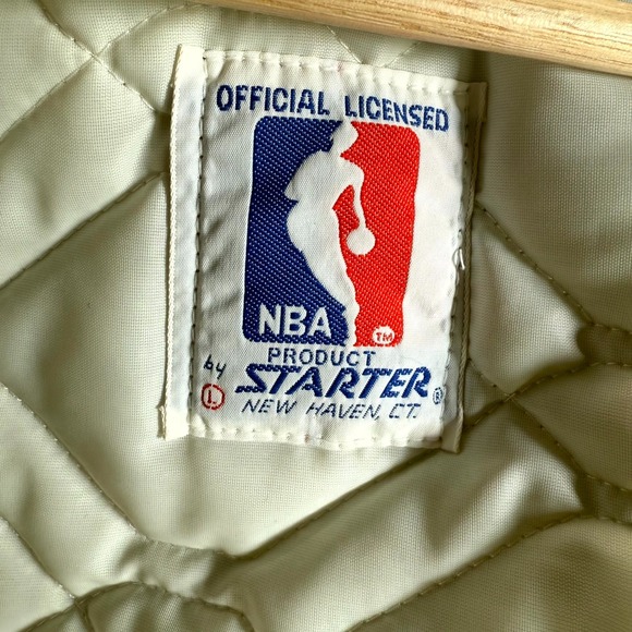 Vintage 80s Starter Bomber Jacket Mens Large Green Satin Boston Celtics NBA - Picture 10 of 11